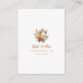 Eleganter Herbstblütenzug Empfang Begleitkarte (Rückseite)