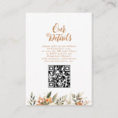 Eleganter Herbstblütenzug Empfang Begleitkarte (Vorderseite)