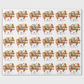 Eleganter Herbstfall aus Erntedank Geschenkpapier (Flach)