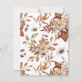 Eleganter Herbstfall Bloom Heiliges Kreuz Beerdigu Dankeskarte (Rückseite)