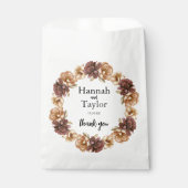 Eleganter Herbstfall Floral Gastgeschenk Hochzeit Geschenktütchen (Vorderseite)