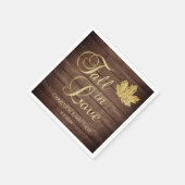 Eleganter Herbstfall in der Liebe Rustikale Hochze Serviette (Ecke)