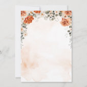 Eleganter Herbstfall in Liebe Babydusche Einladung (Rückseite)