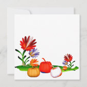 Eleganter Herbstfallen Pumpkins Blumenkohl-Ernteda Einladung (Rückseite)