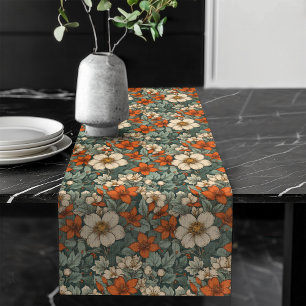 Eleganter Herbstflorentafelrenner Saison Charm Großer Tischläufer