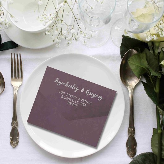 Eleganter Herbstgrauer QR-Code All In One Einladung