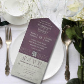 Eleganter Herbstgrauer QR-Code All In One Einladung