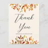 Eleganter Herbsthochzeit Custom Fall Leaf Vielen D Postkarte (Vorderseite)