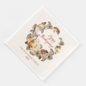 Eleganter Herbstkreidekäfer Erntedank Napkins Serviette (Ecke)