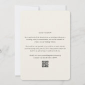 Eleganter Herbstlaub All-in-One QR Code Hochzeit Einladung (Rückseite)