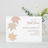 Eleganter Herbstleaves Fall Foliage QR Code Einladung (Stehend Vorderseite)