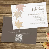 Eleganter Herbstleaves Fall Foliage QR-Code-Karte Einladung