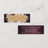 Eleganter Herbstrabatt für Blütenblättrige Gold Mini Visitenkarte (Vorne/Hinten)