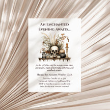 Eleganter Herbstschädel und Kerzen Party