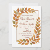 Eleganter Herbstvorsprung und Rustikaler Fall aus Einladung (Vorderseite)