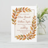 Eleganter Herbstvorsprung und Rustikaler Fall aus  Einladung (Stehend Vorderseite)