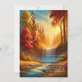 Eleganter Herbstwasserfall Bridal Dusche Einladung (Vorderseite)