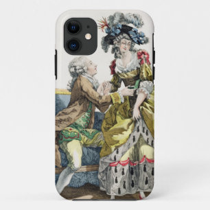 Eleganter Herr, der zu einer Dame in einem 'Margue iPhone 11 Hülle