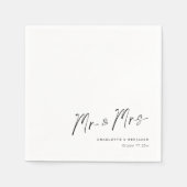 Eleganter Herr und Frau Custom Wedding Napkins Serviette (Vorderseite)