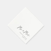 Eleganter Herr und Frau Custom Wedding Napkins Serviette (Ecke)