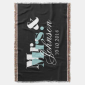 Eleganter Herr und Frau Wurfsdecke für eben weds Decke (Vorderseite Vertikal)