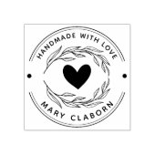 Eleganter Herz-Individuelle Name mit Liebe handgef Gummistempel (Prägung)