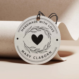 Eleganter Herz-Individuelle Name mit Liebe handgef Gummistempel