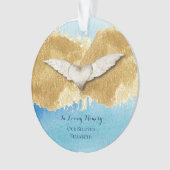 Eleganter Herzangel Wings Love Memory Sake Ornament (Vorderseite)