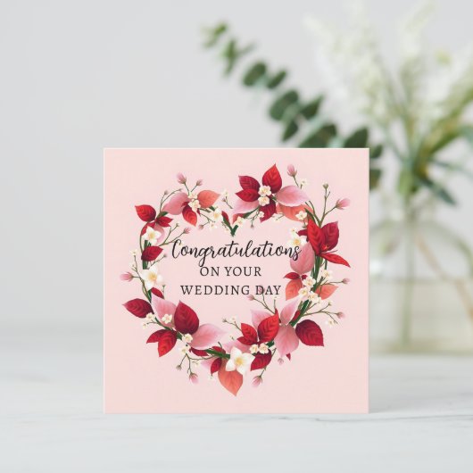 Eleganter herzgestreibender Wreath-Hochzeitsskongr (Stehend Vorderseite)