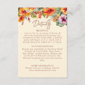 Eleganter Hibiskus Blume Tropical Floral Wedding Begleitkarte (Vorderseite)