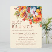 Eleganter Hibiskus Blume Tropical Floral Wedding Einladung (Stehend Vorderseite)
