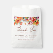 Eleganter Hibiskus Blume Tropical Floral Wedding Geschenktütchen (Vorderseite)