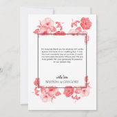 Eleganter Hibiskus Hochzeit Dankeschön-Karte Dankeskarte (Vorderseite)