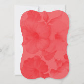 Eleganter Hibiskus Hochzeit Einladung (Rückseite)