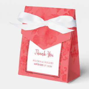 Eleganter Hibiskus Hochzeit Geschenkschachtel