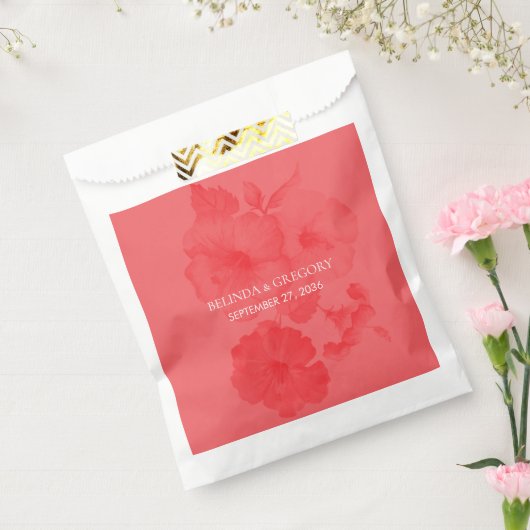 Eleganter Hibiskus Hochzeit Geschenktütchen (Versiegelt)