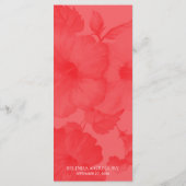 Eleganter Hibiskus Hochzeit Menükarte (Rückseite)
