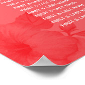 Eleganter Hibiskus Hochzeitsdiagramm Poster (Ecke)