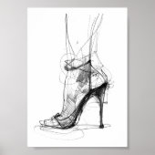 Eleganter High Heel Foot - femininer Stil Poster (Vorne)