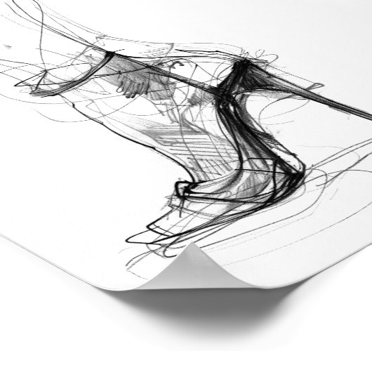 Eleganter High Heel Foot - femininer Stil Poster (Ecke)