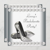 Eleganter High Heels Junggeselinnen-Abschied Einladung (Vorne/Hinten)