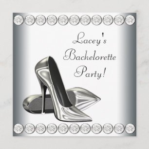 Eleganter High Heels Junggeselinnen-Abschied Einladung