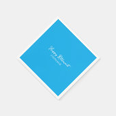 Eleganter Himmelblauer Glücklicher Ruhestand Serviette (Ecke)