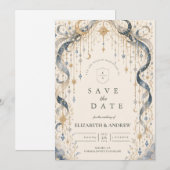 Eleganter Himmelhochzeitsbogen Save The Date (Vorne/Hinten)
