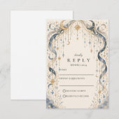 Eleganter Himmelshochzeitsbogen RSVP Karte (Vorne/Hinten)