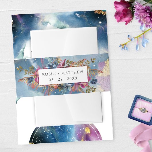 Eleganter Himmelssee und Mystischer Garten Einladungsbanderole