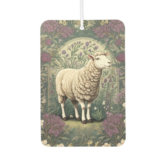 Eleganter Hintergrund der Schaflavendel Autolufterfrischer (Vorderseite)