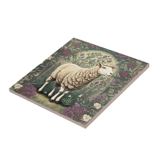 Eleganter Hintergrund der Schaflavendel Fliese (Seite)