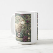 Eleganter Hintergrund der Schaflavendel Kaffeetasse (Vorderseite Links)