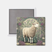 Eleganter Hintergrund der Schaflavendel Magnet (Vorderseite/Rückseite)